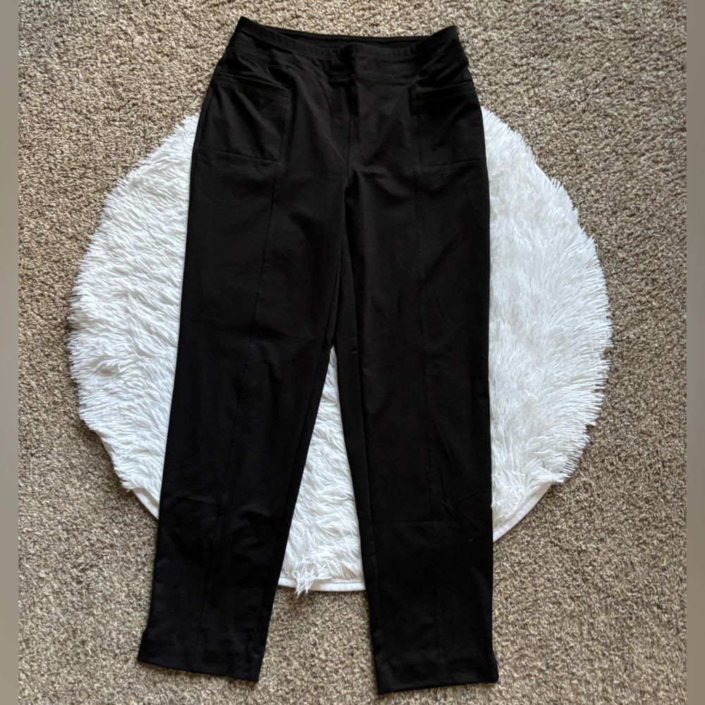 Chico’s Weekends Pants Pull‎ On Black Stretchy Elastic Waist Womens Size Small 4